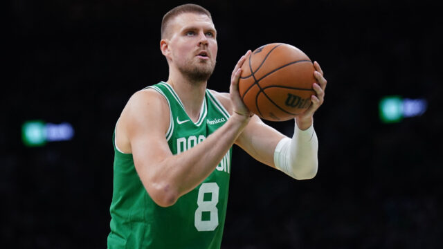 Boston Celtics center Kristaps Porzingis