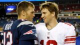 New England Patriots quarterback Tom Brady and New York Giants quarterback Eli Manning
