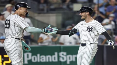 New York Yankees outfielders Aaron Judge and Cody Bellinger