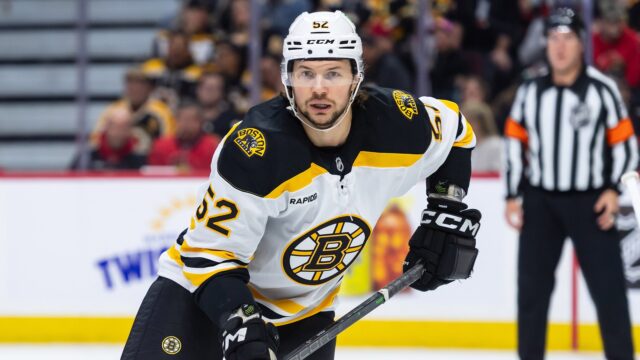 Boston Bruins defenseman Andrew Peeke