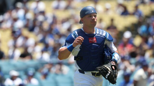 Los Angeles Dodgers catcher Dalton Rushing