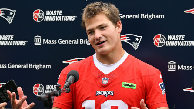 New England Patriots quarterback Drake Maye