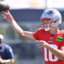 New England Patriots quarterback Drake Maye