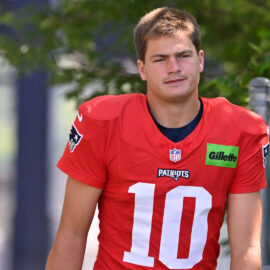 New England Patriots quarterback Drake Maye