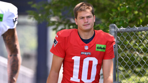 New England Patriots quarterback Drake Maye