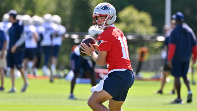 New England Patriots quarterback Drake Maye