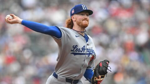 Los Angeles Dodgers pitcher Dustin May