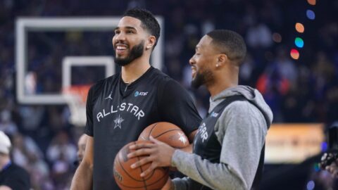Boston Celtics star Jayson Tatum, NBA star Damian Lillard