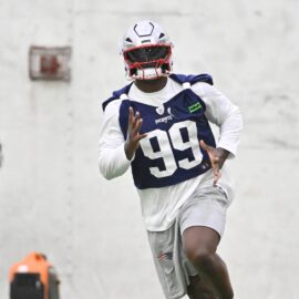 New England Patriots defensive end Keion White