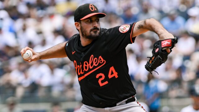 Baltimore Orioles starting pitcher Zach Eflin