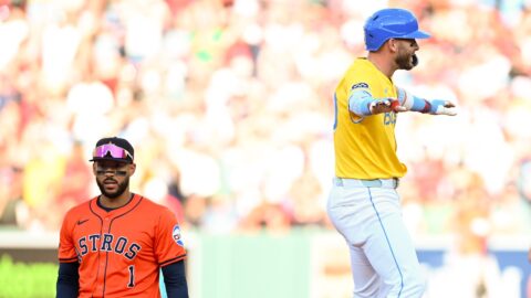 Houston Astros shortstop Carlos Correa and Boston Red Sox shortstop Trevor Story