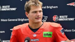 New England Patriots quarterback Drake Maye