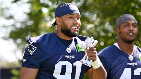 New England Patriots linebacker Elijah Ponder
