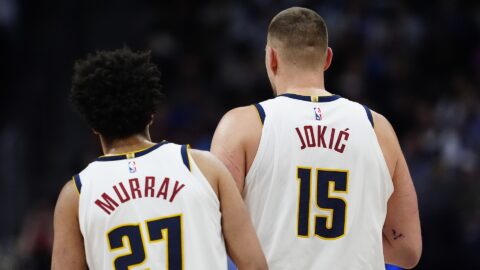 Denver Nuggets players Jamal Murray and Nikola Jokić