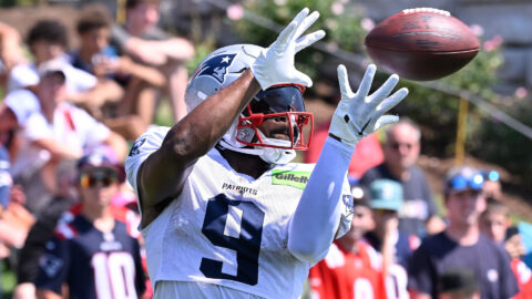 New England Patriots wide receiver Kayshon Boutte