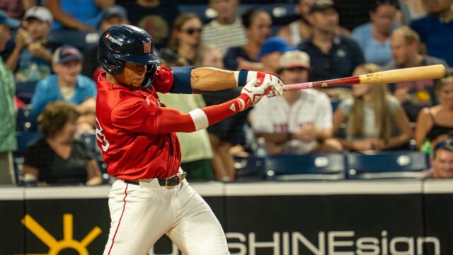 Worcester Red Sox infielder Kristian Campbell