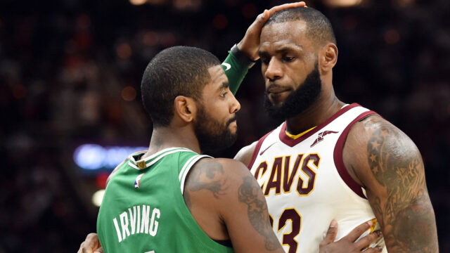 Los Angeles Lakers forward LeBron James and Dallas Mavericks guard Kyrie Irving