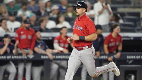 Boston Red Sox first baseman Nathaniel Lowe