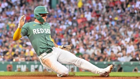 Boston Red Sox outfielder Roman Anthony