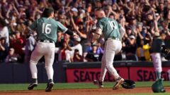 Boston Red Sox players Trevor Story and Jarren Duran