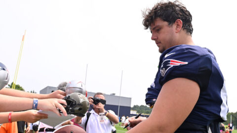 New England Patriots offensive lineman Will Campbell