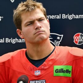 New England Patriots quarterback Drake Maye