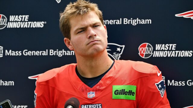 New England Patriots quarterback Drake Maye