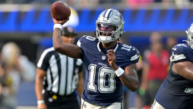 Dallas Cowboys quarterback Joe Milton III