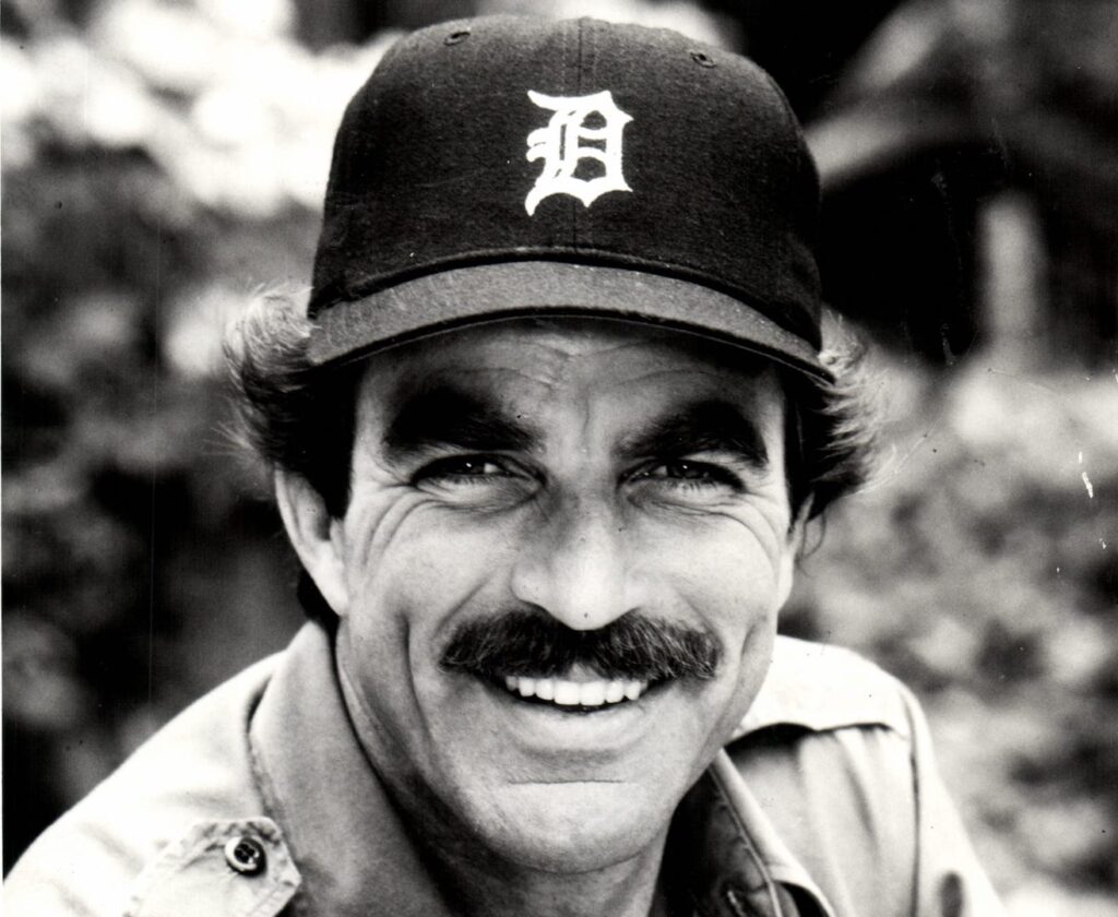 File photo of actor Tom Selleck wearing a Detroit Tigers hat.