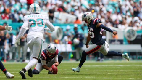New England Patriots kicker Andy Borregales