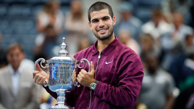 Professional men's tennis player Carlos Alcaraz