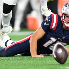 New England Patriots quarterback Drake Maye