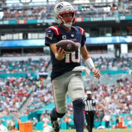 New England Patriots quarterback Drake Maye