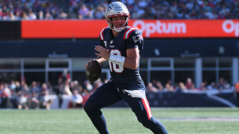 New England Patriots quarterback Drake Maye
