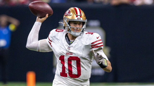 San Francisco 49ers quarterback Mac Jones