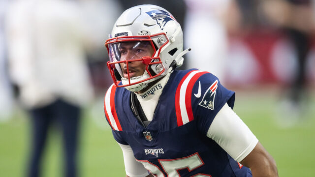 New England Patriots cornerback Marcus Jones