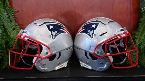 New England Patriots helmets