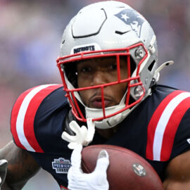New England Patriots running back TreVeyon Henderson