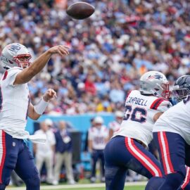 New England Patriots quarterback Drake Maye
