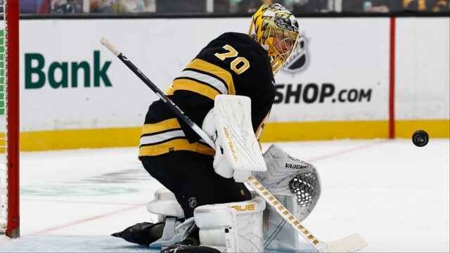 Boston Bruins goalie Joonas Korpisalo