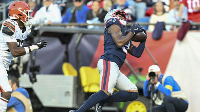 New England Patriots wide receiver Kayshon Boutte