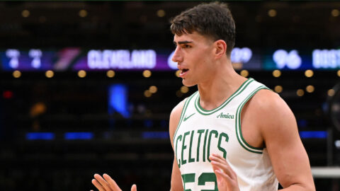 Boston Celtics center Luka Garza
