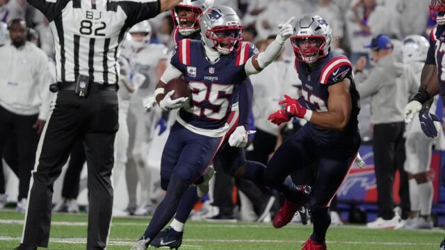 New England Patriots cornerback Marcus Jones