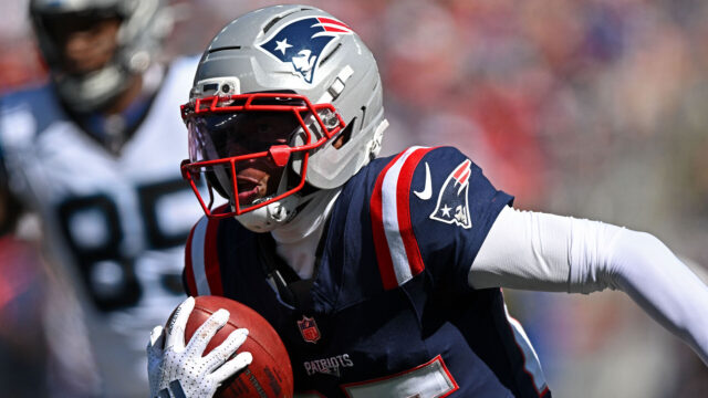 New England Patriots cornerback Marcus Jones