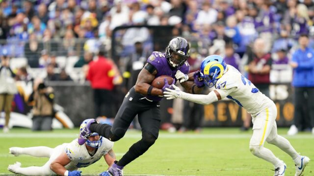 Baltimore Ravens running back Derrick Henry