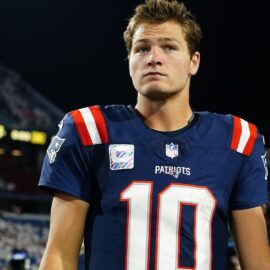 New England Patriots quarterback Drake Maye