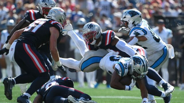 New England Patriots linebacker K'Lavon Chaisson