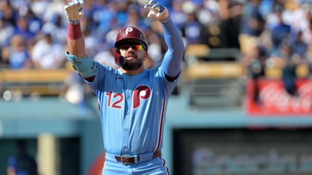 Philadelphia Phillies left fielder Kyle Schwarber