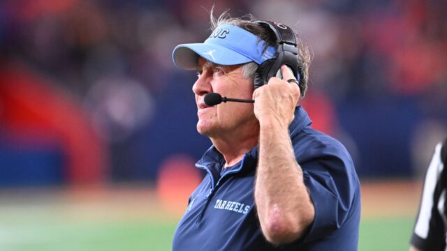 University of North Carolina head coach Bill Belichick