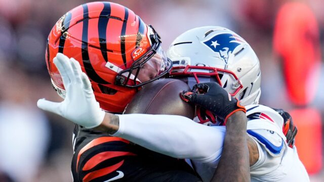 Bengals wide receiver Tee Higgins, Patriots cornerback Carlton Davis III